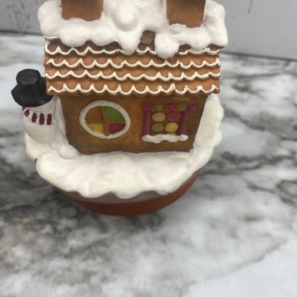 Vintage Gingerbread House Resin Candle Topper Our America Gift 1999 Holidays - Picture 3 of 7